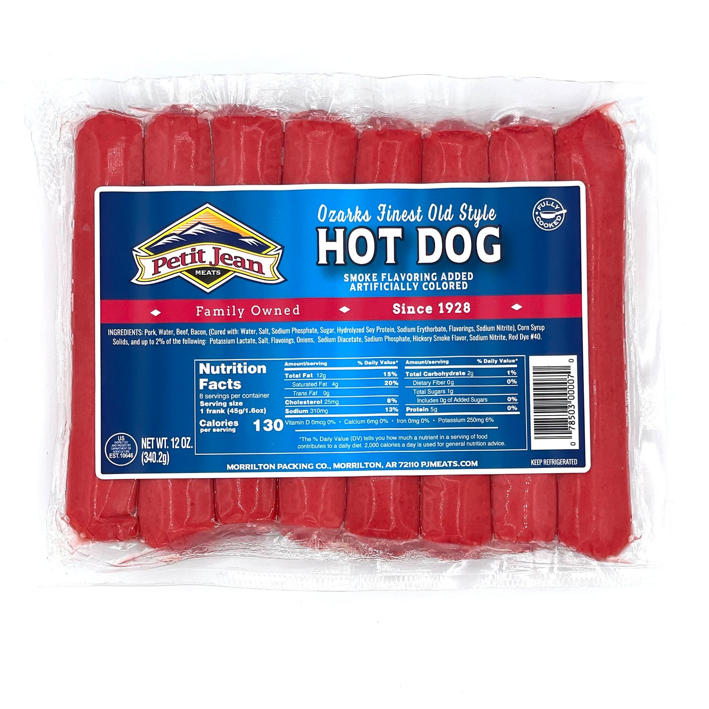 Petit Jean Hot Dogs 12oz (6-12oz packages)